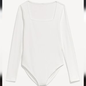 Old navy Long-Sleeve Square-Neck Rib-Knit Bodysuit